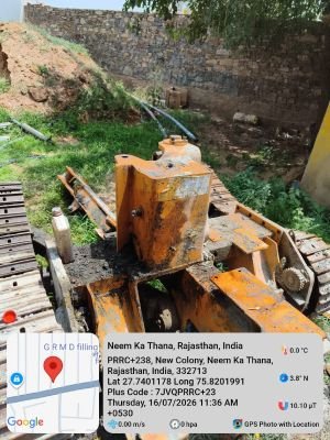 Damaged Crawler Drill Machine